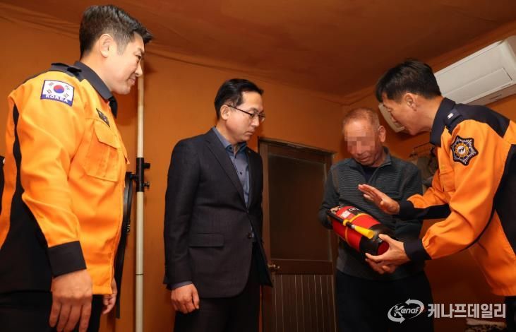 동부소방서와 판암동 취약계층 노후주택 방문