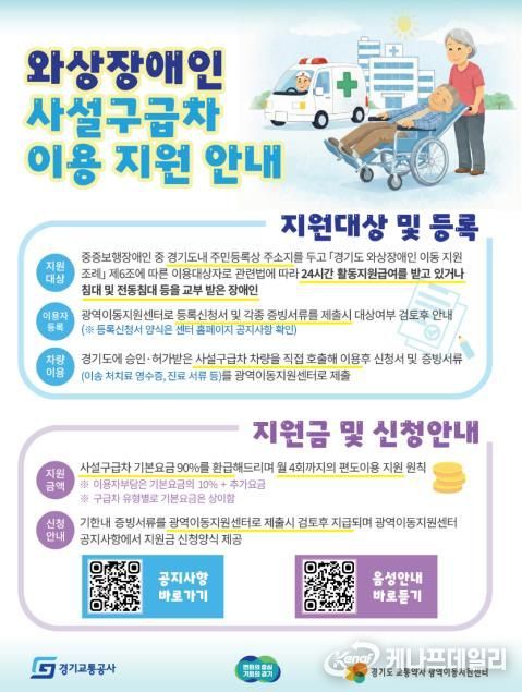 와상장애인 지원 포스터